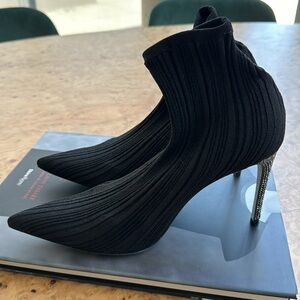 Rene Caovilla sparkle sock bootie